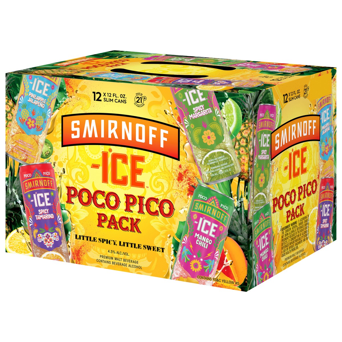 slide 8 of 9, Smirnoff Ice Poco Pico Variety Pack, 12 fl oz, 12 Pack Cans, 4.5% ABV, 144 fl oz