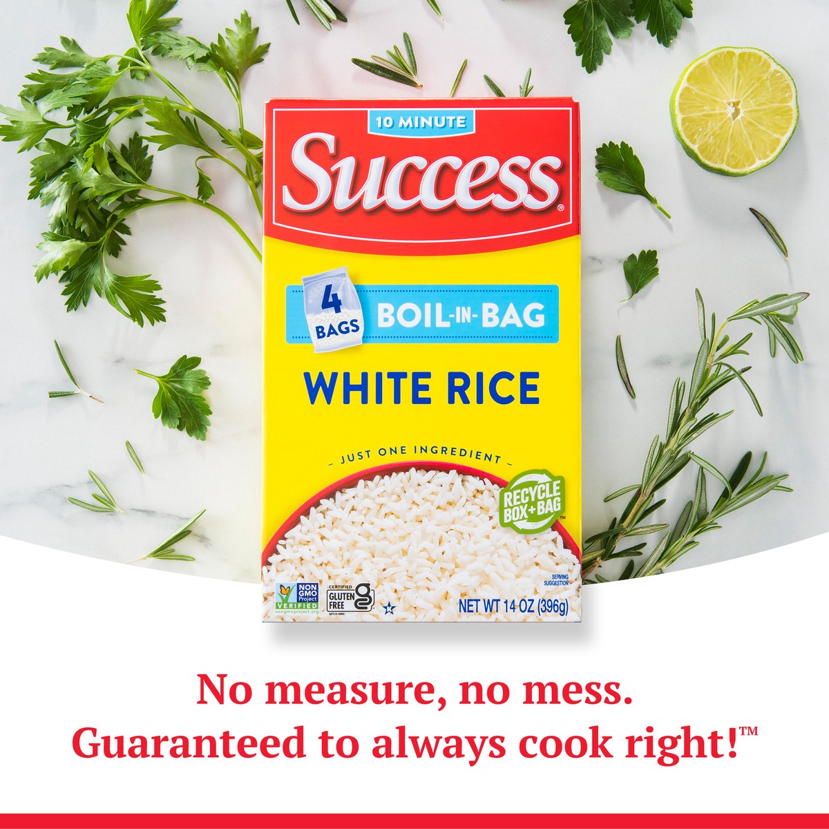 slide 7 of 9, Success White Rice, Boil-in-Bag, 14 oz