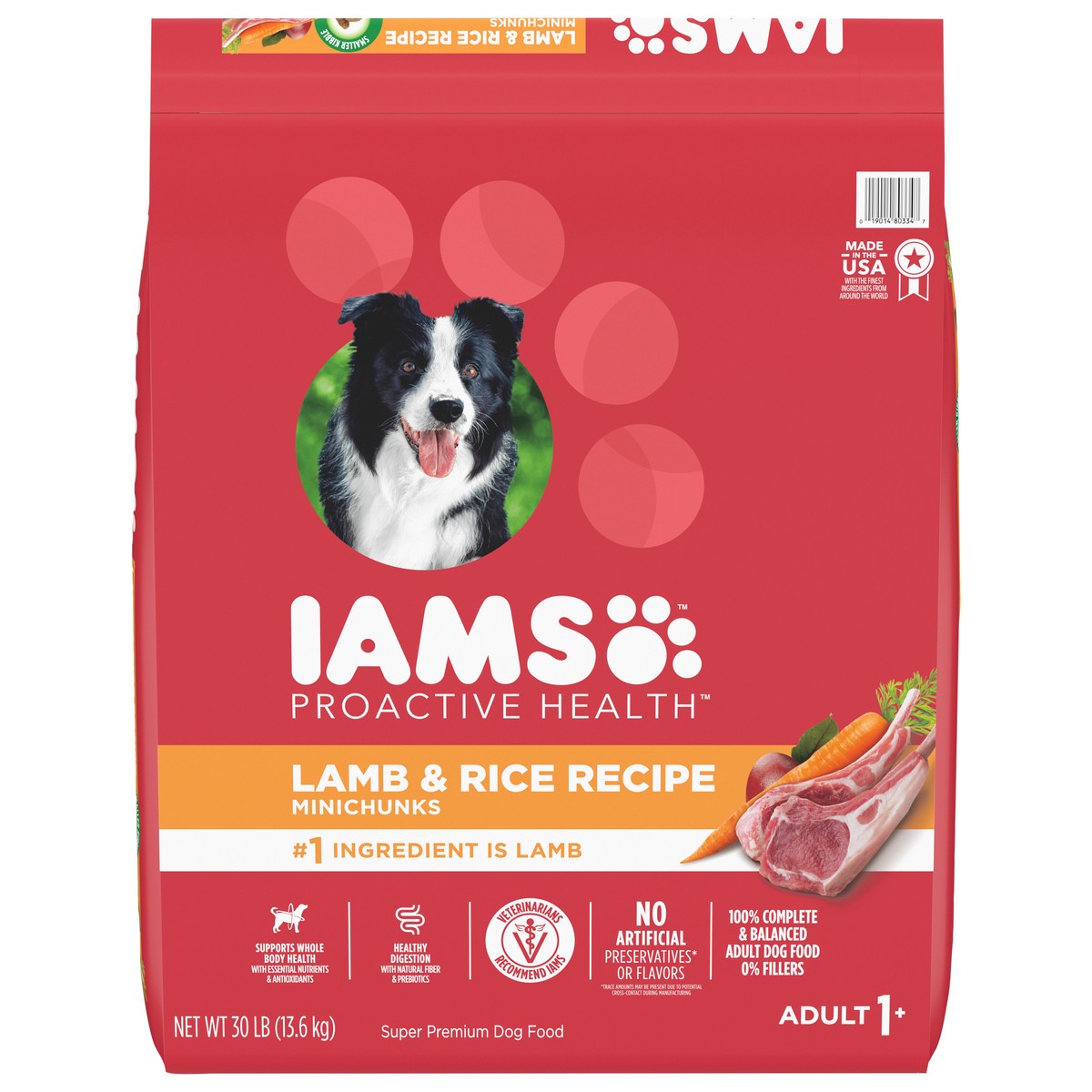 slide 1 of 5, Proactive Health Adult 1+ Minichunks Super Premium Lamb & Rice Recipe Dog Food 30 lb, 30 lb