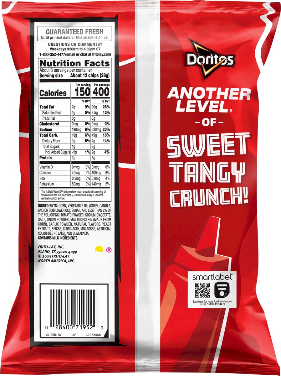 slide 3 of 4, Doritos Tortilla Chips, Tangy Ketchup, 2.75 oz