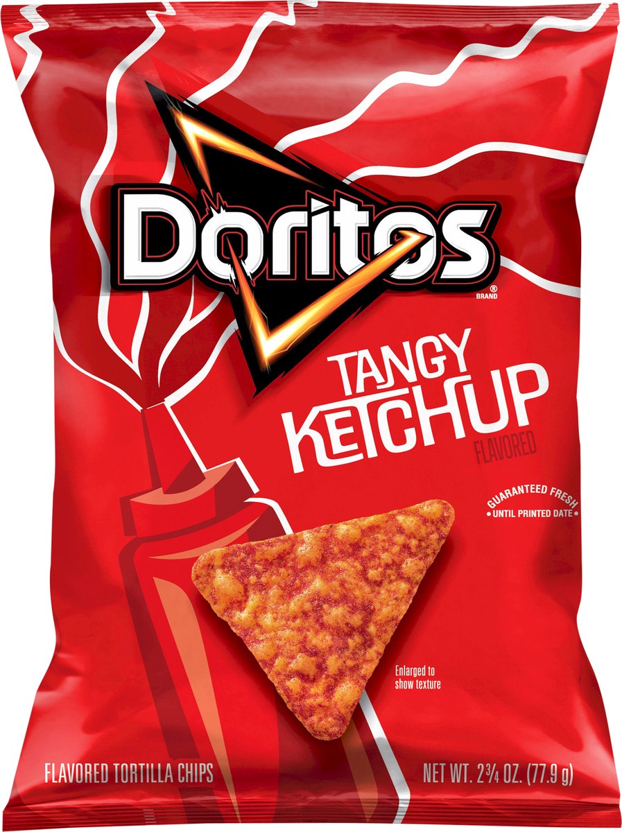 slide 2 of 4, Doritos Tortilla Chips, Tangy Ketchup, 2.75 oz