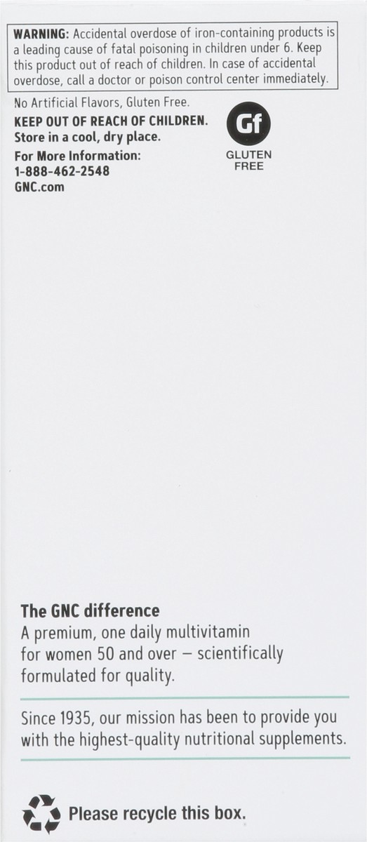 slide 2 of 9, GNC Women's One Daily 50+ Vitamin, 60 ct