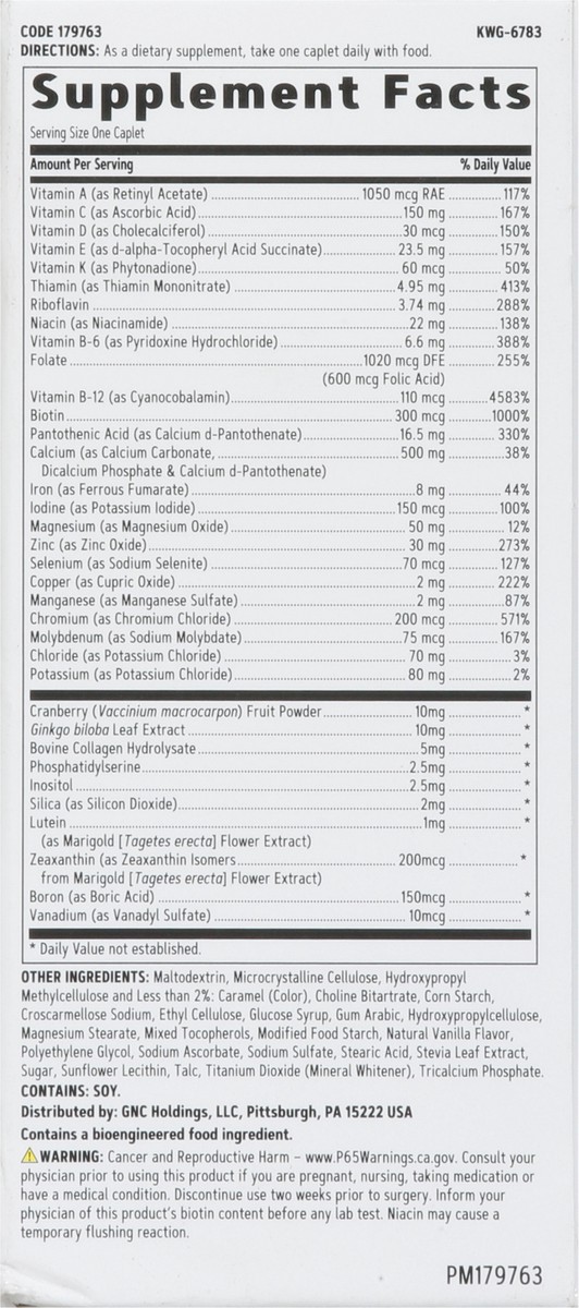 slide 3 of 9, GNC Women's One Daily 50+ Vitamin, 60 ct