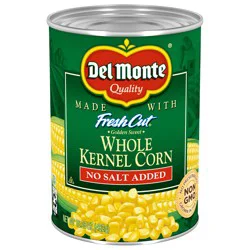 Del Monte No Salt Added Golden Sweet Whole Kernel Corn, 15.25 oz Can