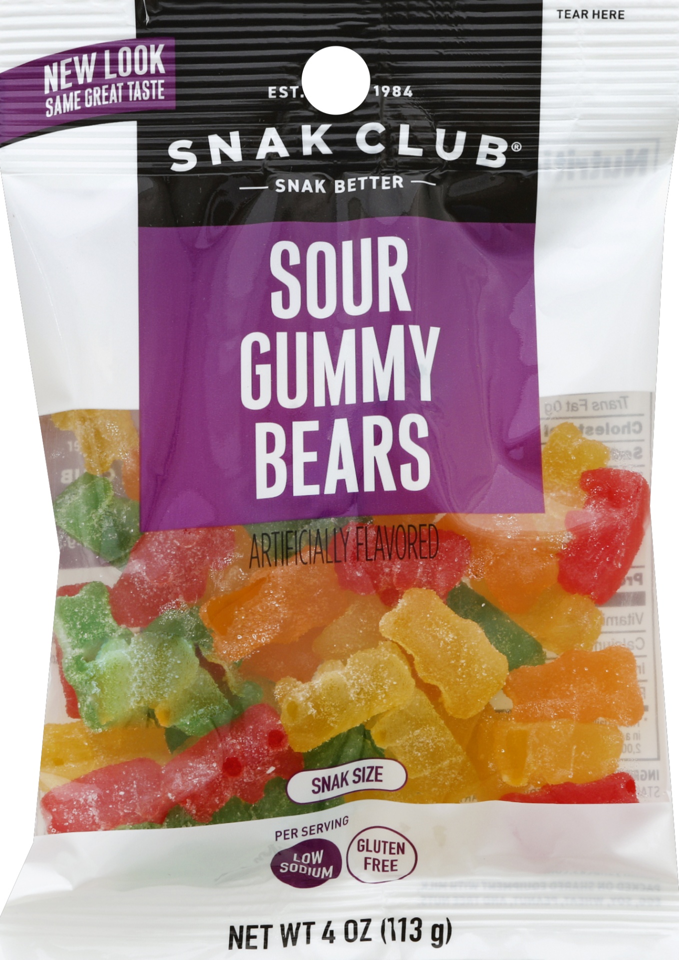 slide 1 of 6, CANDY DSD Sour Gummy Bears Snack Size, 1 ct