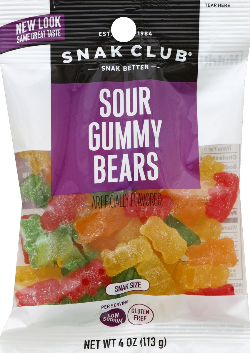 slide 5 of 6, CANDY DSD Sour Gummy Bears Snack Size, 1 ct