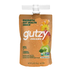 Gutzy Organic Apple Mango + Turmeric Dandelion Prebiotic Gut Health Snack 3.9 oz