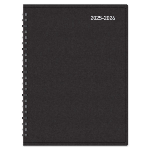 slide 1 of 6, Office Depot 2025-2026 Office Depot® Brand 14-Month Weekly/Monthly Academic Planner, Vertical Format, 7-1/2"" x 9"", 30% Recycled, Black, July 2025 To August 2026, 1 ct