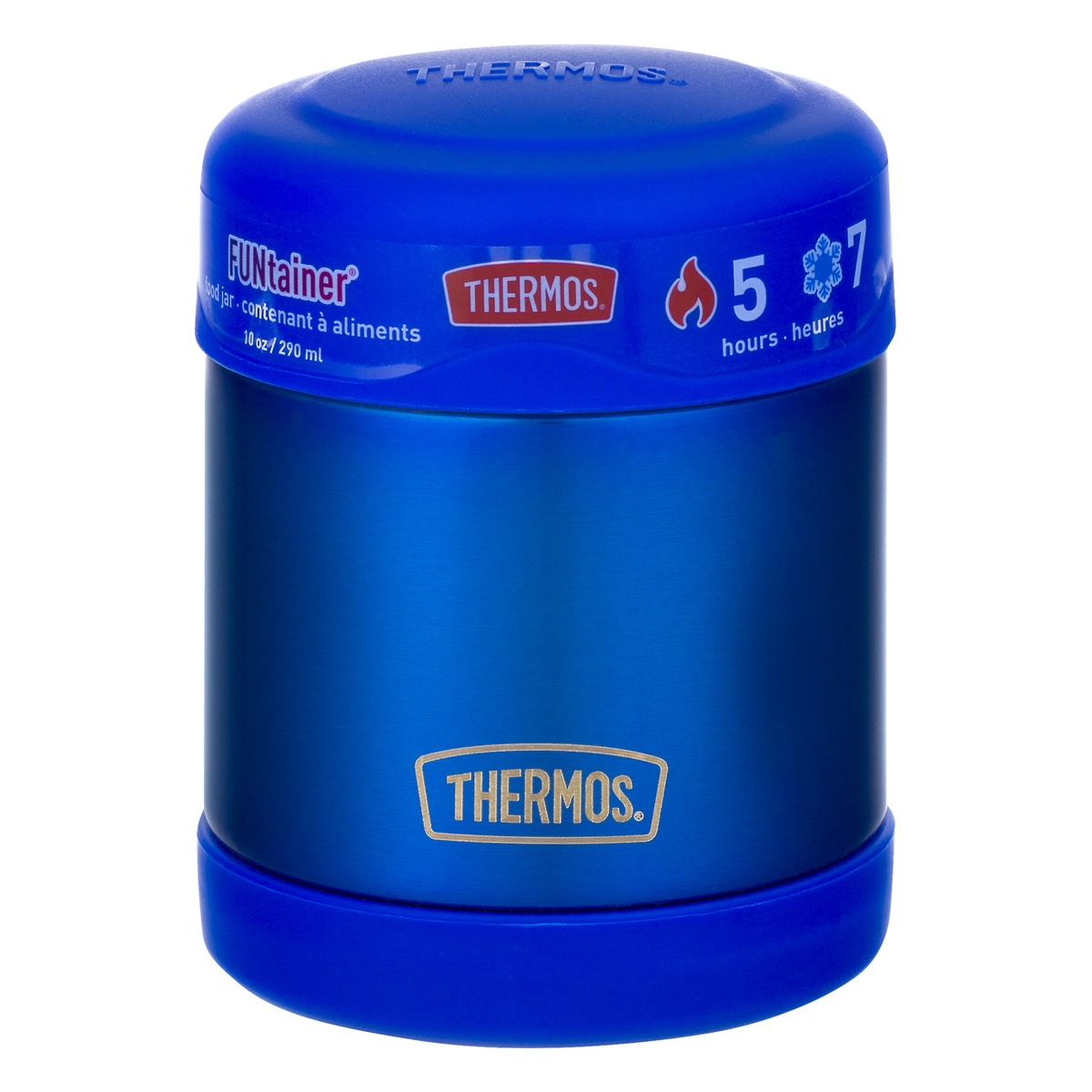 slide 1 of 1, Thermos SS Funtainer Food Jar - Blue Solid, 10 oz