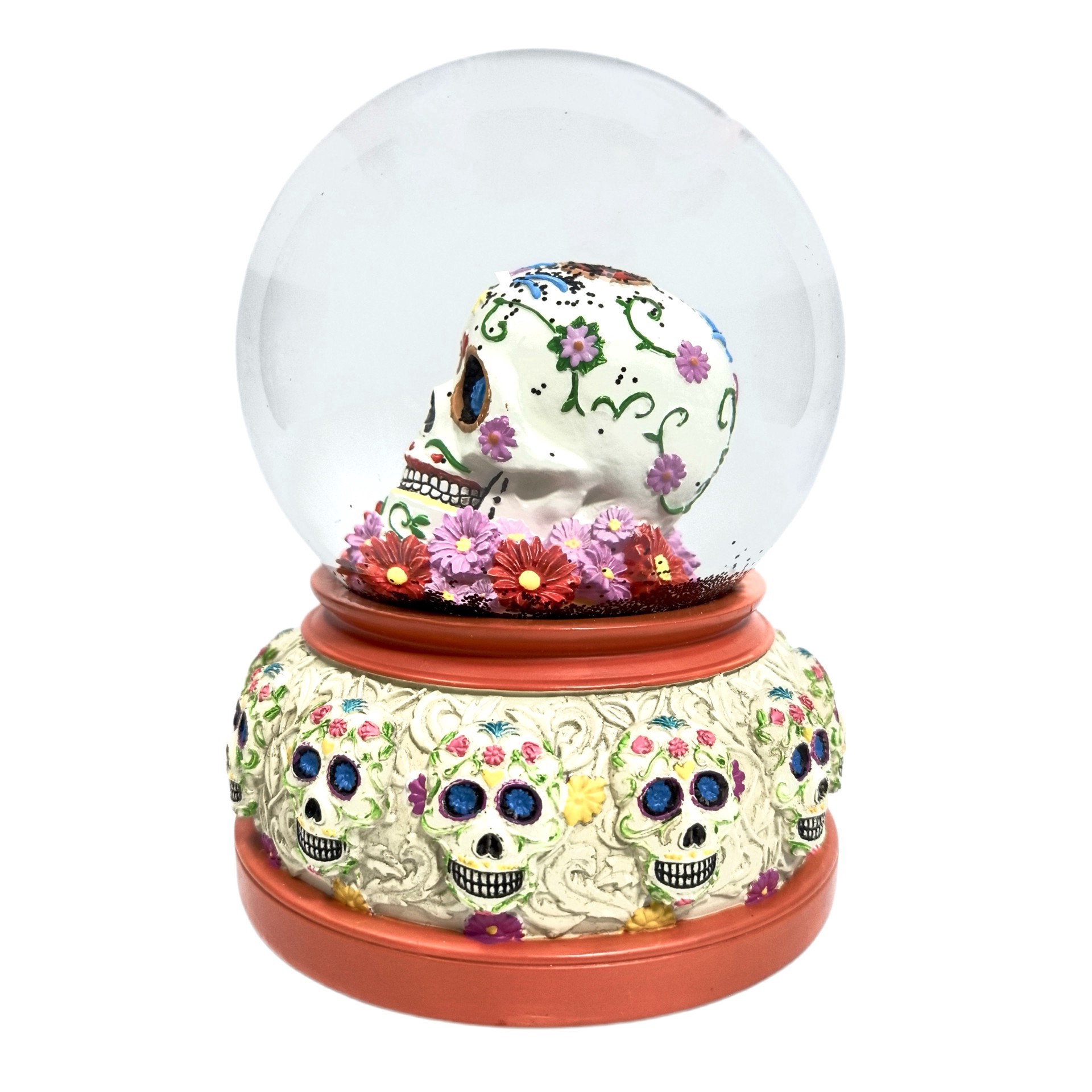 slide 2 of 3, 6.75" Sugar Skull Musical Water Globe By Ashland, 4.75 in x 4.75 in x 6.75 in