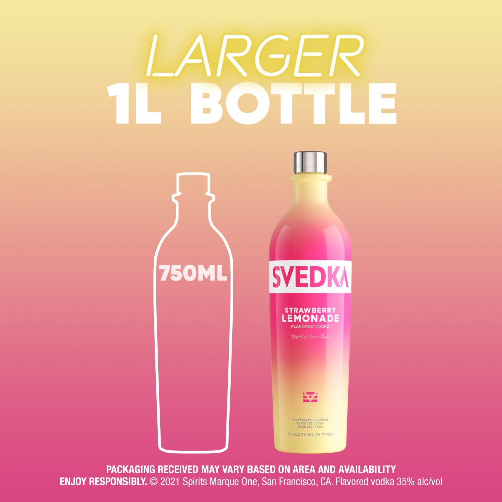 slide 2 of 4, SVEDKA Strawberry Lemonade Flavored Vodka, 1 liter