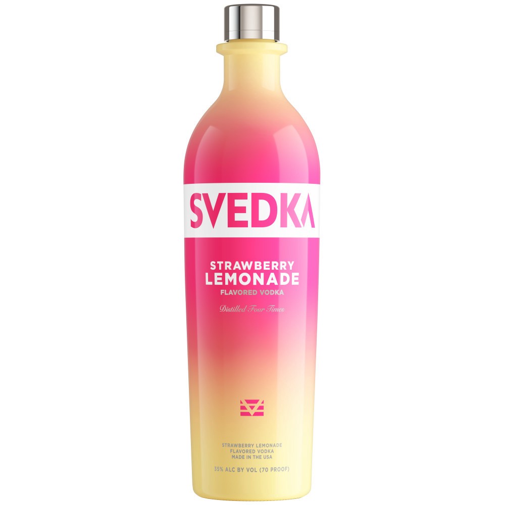 slide 1 of 5, SVEDKA Strawberry Lemonade Flavored Vodka, 1 L Bottle, 70 Proof, 33.81 fl oz