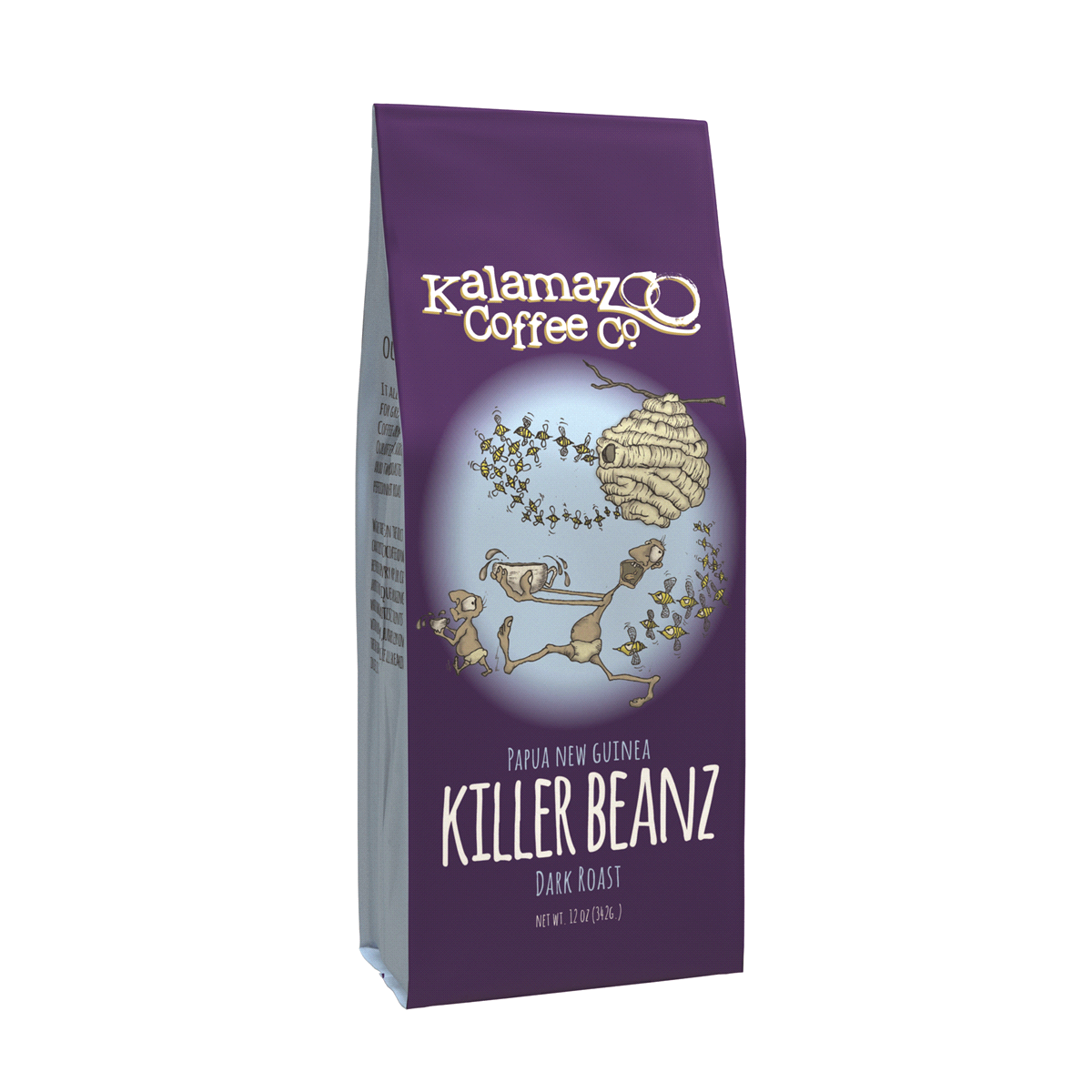 slide 1 of 5, Kalamazoo Coffee Killer Beanzzz Ground Papau New Guinea, 12 oz