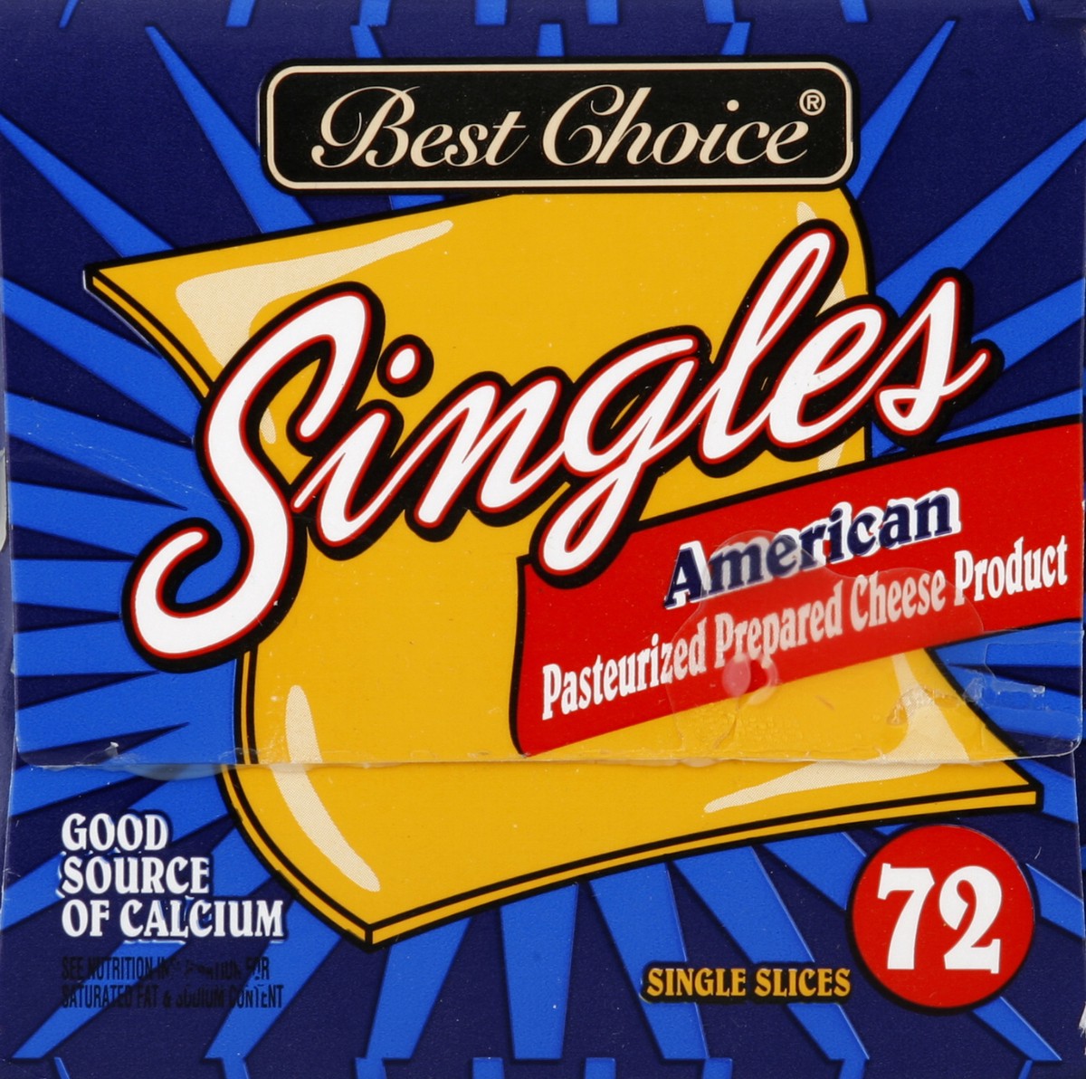 slide 3 of 4, Best Choice American Singles Pasteurized Cheese Product, 72 ct