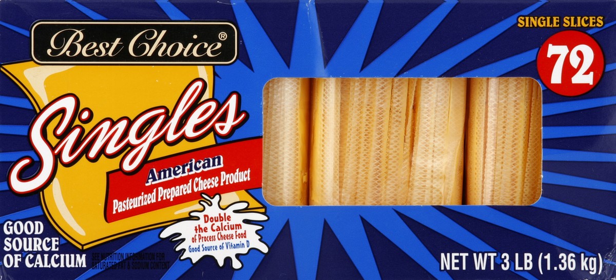 slide 4 of 4, Best Choice American Singles Pasteurized Cheese Product, 72 ct