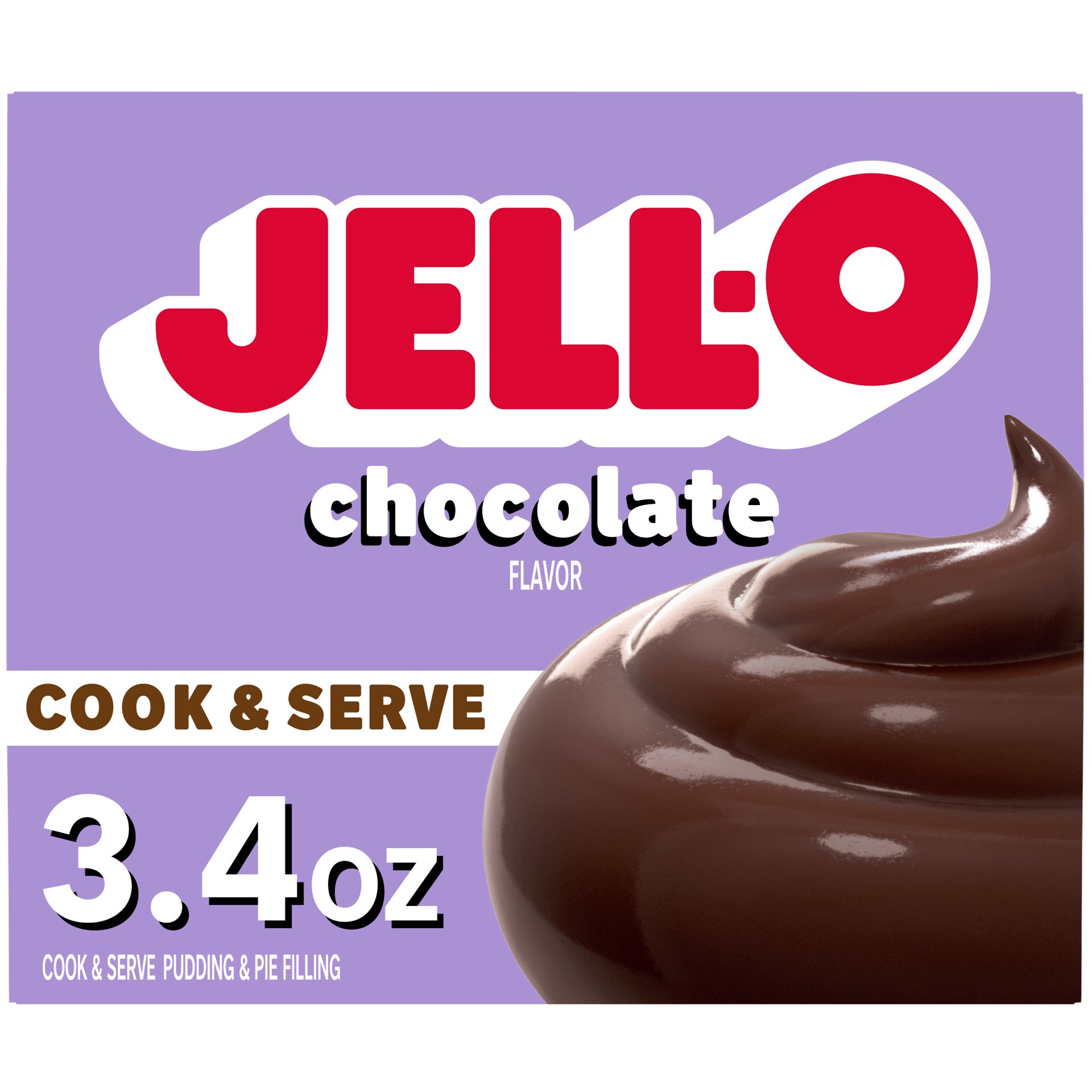 slide 1 of 5, Jell-O Cook & Serve Chocolate Flavor Pudding & Pie Filling Mix, 3.4 oz Box, 3.4 oz