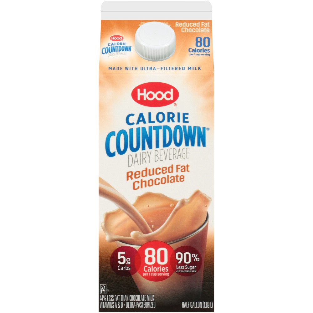 slide 1 of 8, Hood Calorie Countdown Dairy Beverage Reduced Fat Chocolate, 64 fl oz