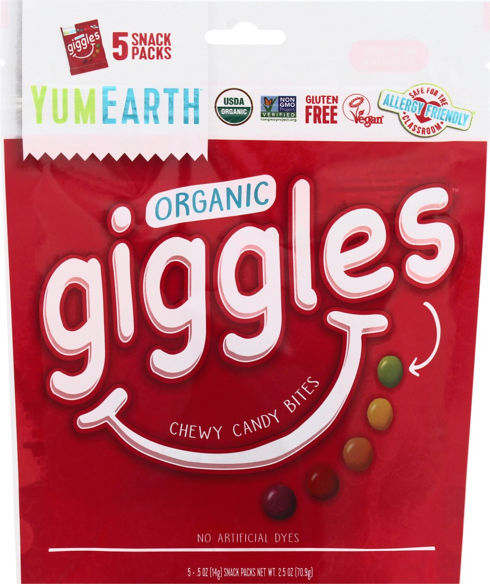 slide 2 of 10, YumEarth Giggles Organic Chewy Candy Bites 5 ea, 1 ct