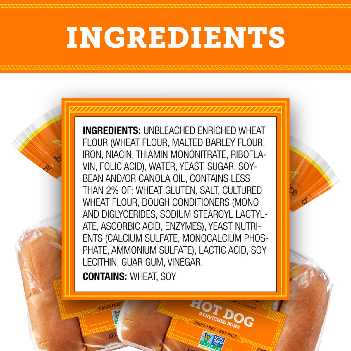 slide 4 of 9, Baker's Choice Hot Dog Buns, Enriched, 12 oz