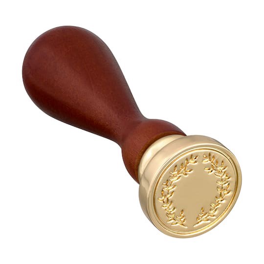 slide 1 of 3, Wreath Sealing Wax Stamp By Recollections, 0.75 in