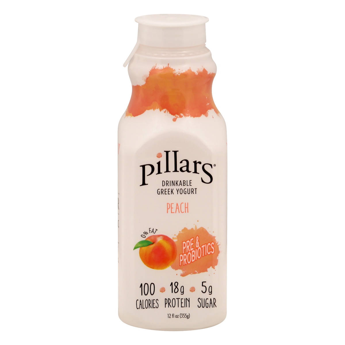 Pillars Peach Drinkable Greek Yogurt 12 oz Shipt