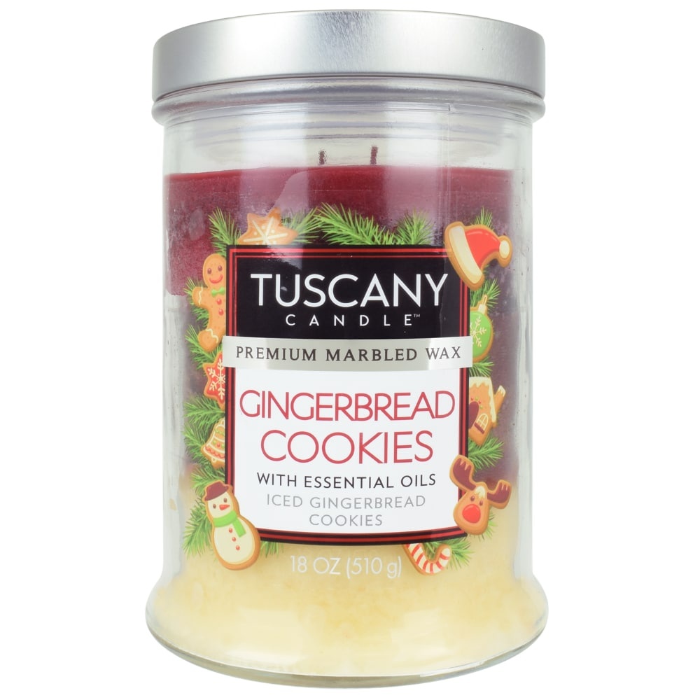 slide 1 of 1, Tuscany Triple Pour Scented Candle - Gingerbread Cookie, 18 oz