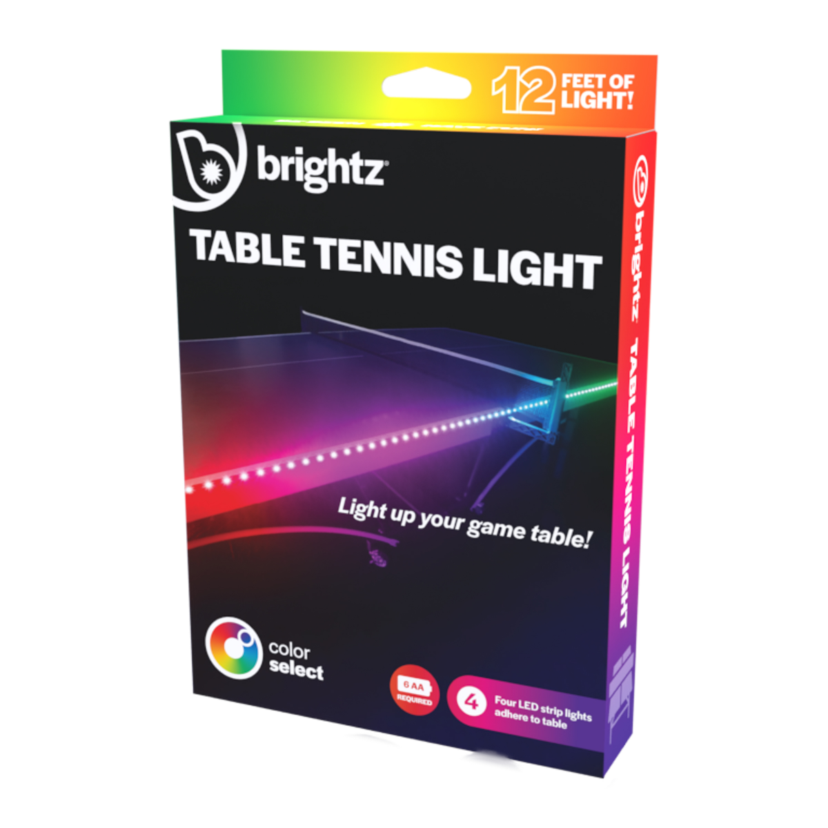 slide 10 of 21, BRIGHTZ Table Tennis LED Table Light Kit - Morph Through the Colors of the Rainbow or Select a Solid Color, 1 ct