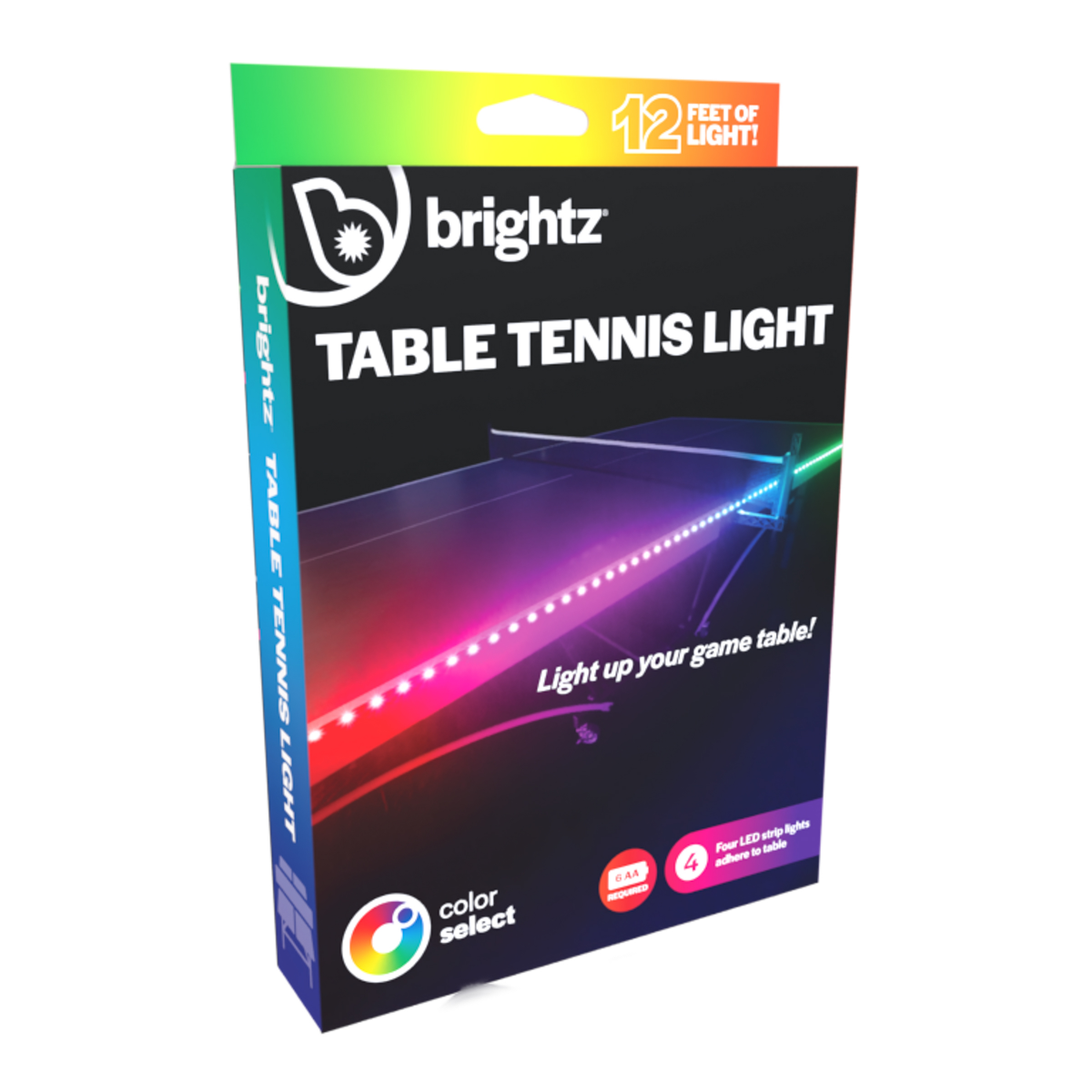 slide 1 of 21, BRIGHTZ Table Tennis LED Table Light Kit - Morph Through the Colors of the Rainbow or Select a Solid Color, 1 ct