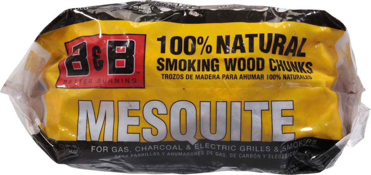 slide 7 of 12, B & B 100% Natural Mesquite Texas Style Smoking Wood Chunks 9 l, 9 liter