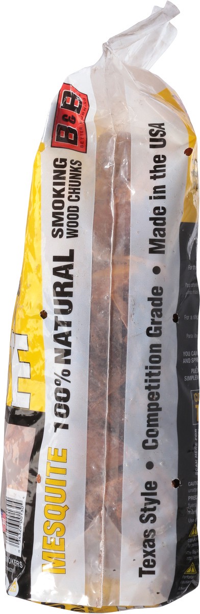 slide 11 of 12, B & B 100% Natural Mesquite Texas Style Smoking Wood Chunks 9 l, 9 liter