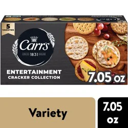 Carr's Entertainment Cracker Collection, 5 Flavor Variety Pack, Charcuterie Crackers, 7.05 oz Box