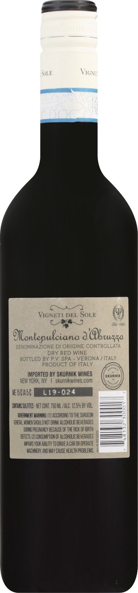 slide 8 of 9, Vigneti Del Sole Dry Red Wine 750 ml, 25.4 oz
