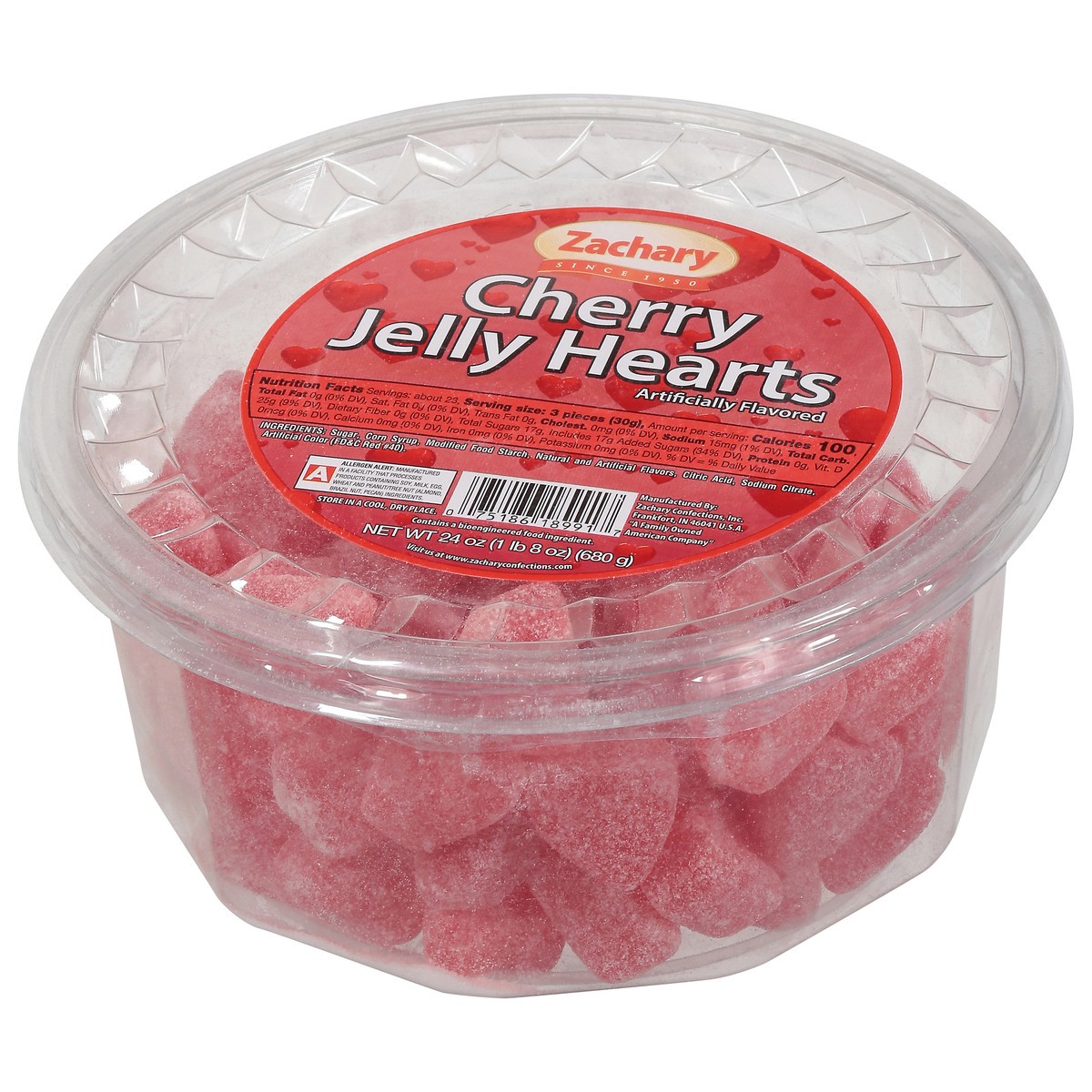 slide 6 of 12, Zachary Cherry Jelly Hearts 24 oz, 24 oz