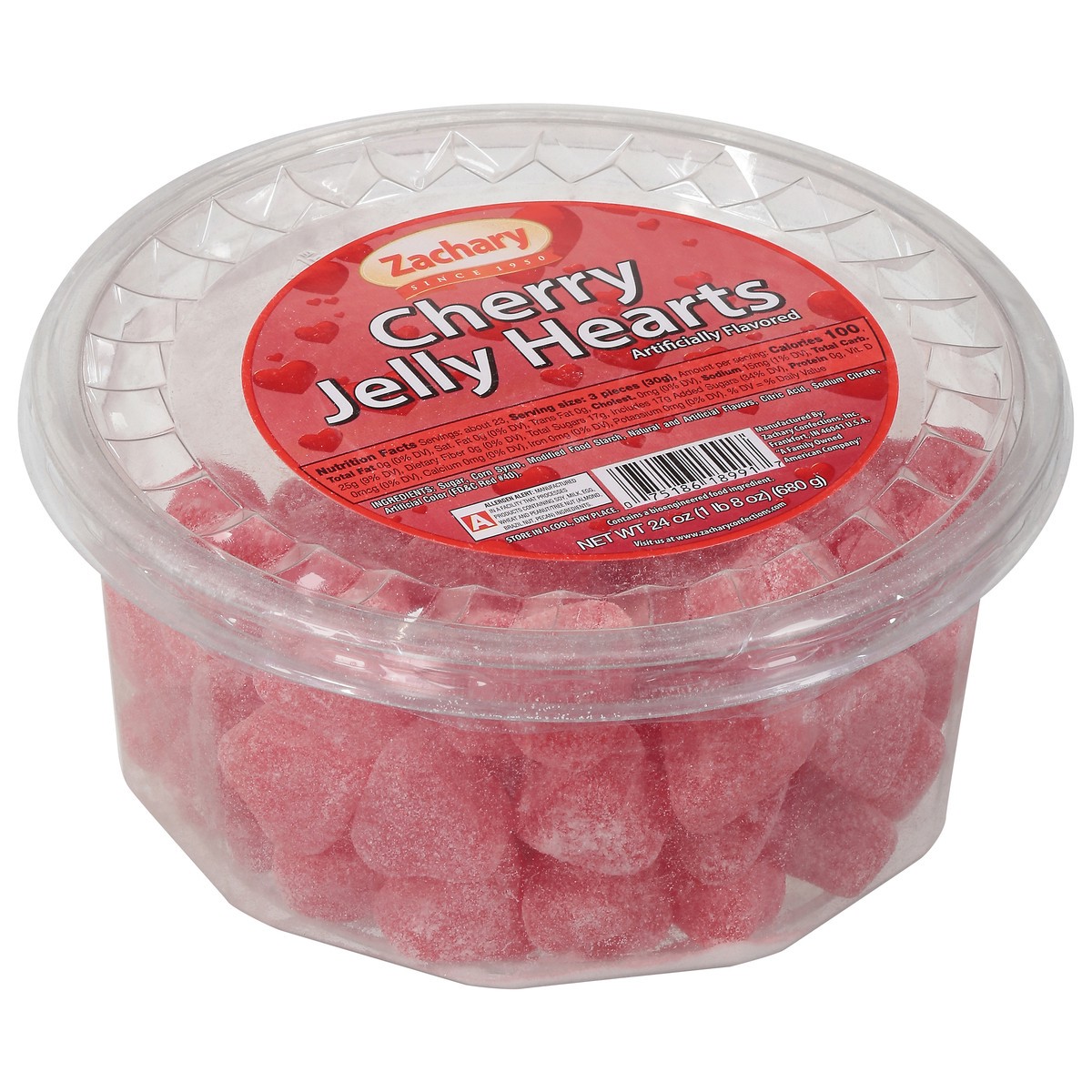 slide 4 of 12, Zachary Cherry Jelly Hearts 24 oz, 24 oz