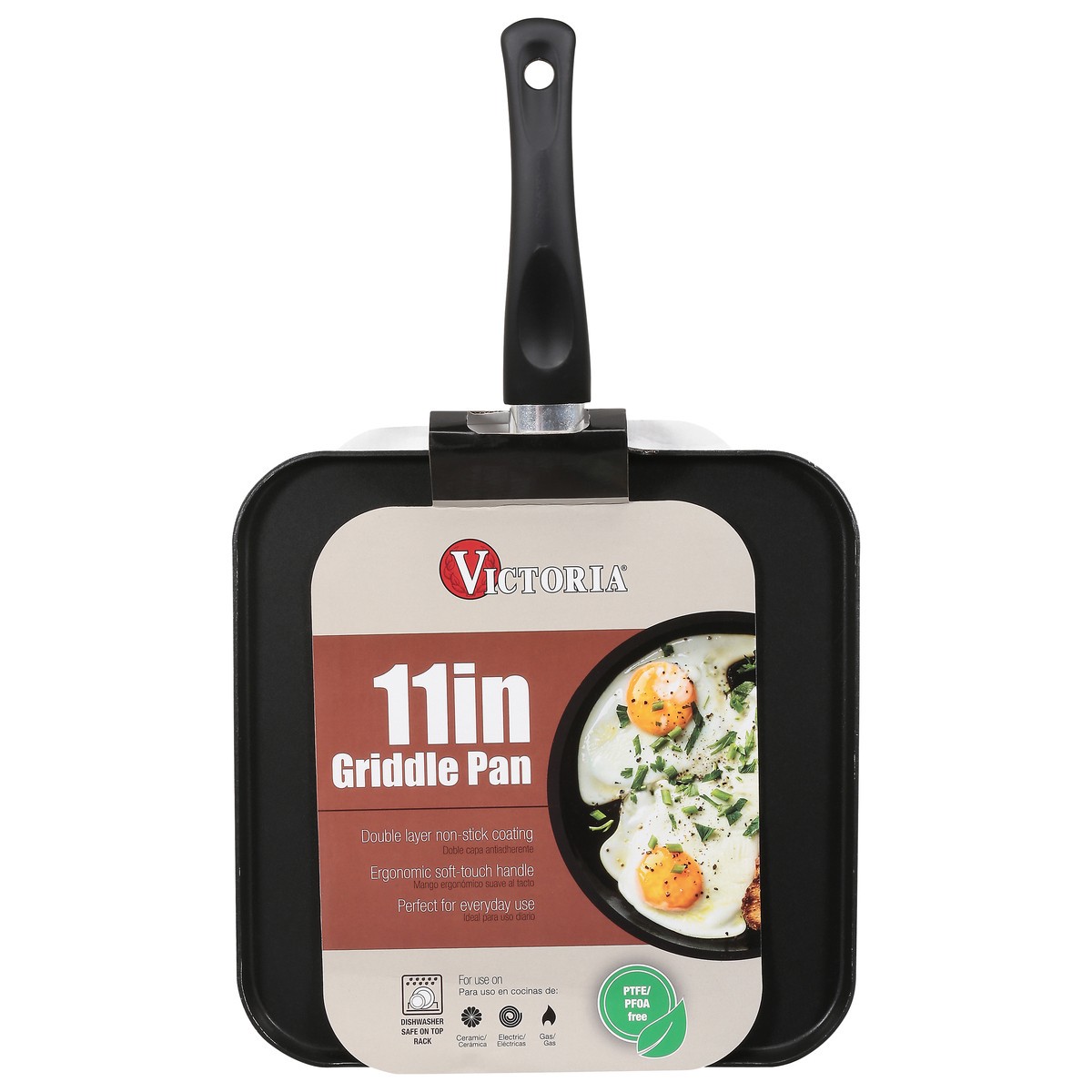 slide 1 of 9, VICTORIA 11" Hammertone Square Griddle, 1 ct