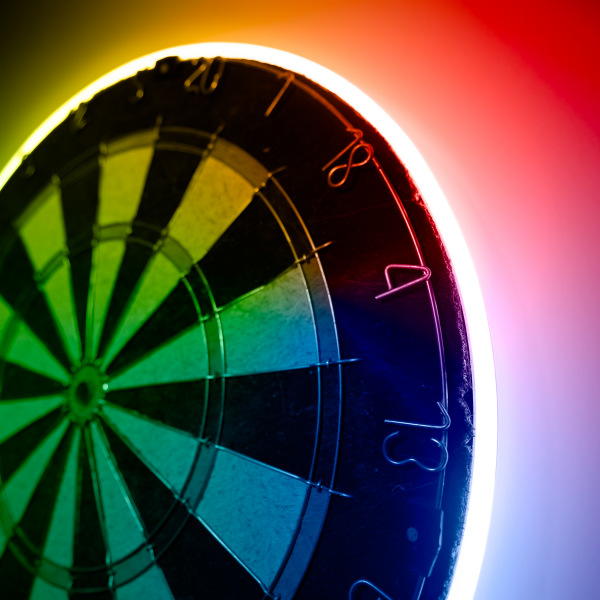 slide 19 of 21, BRIGHTZ Neon Dartboard Light Kit - Morph through the Rainbow or Select a Color, 1 ct