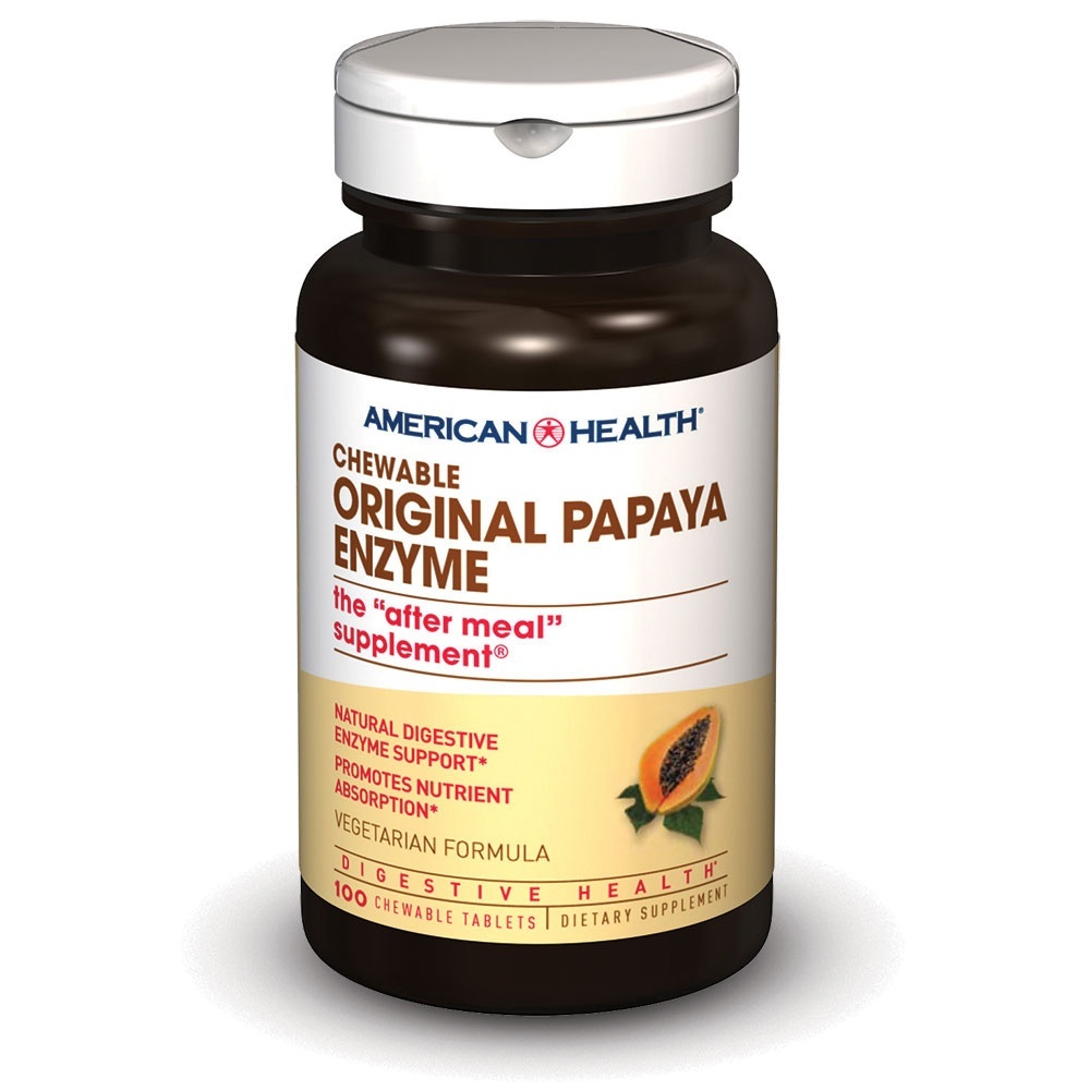 slide 1 of 1, American Health Original Papaya Enzyme Chewable Tablets, 100 ct