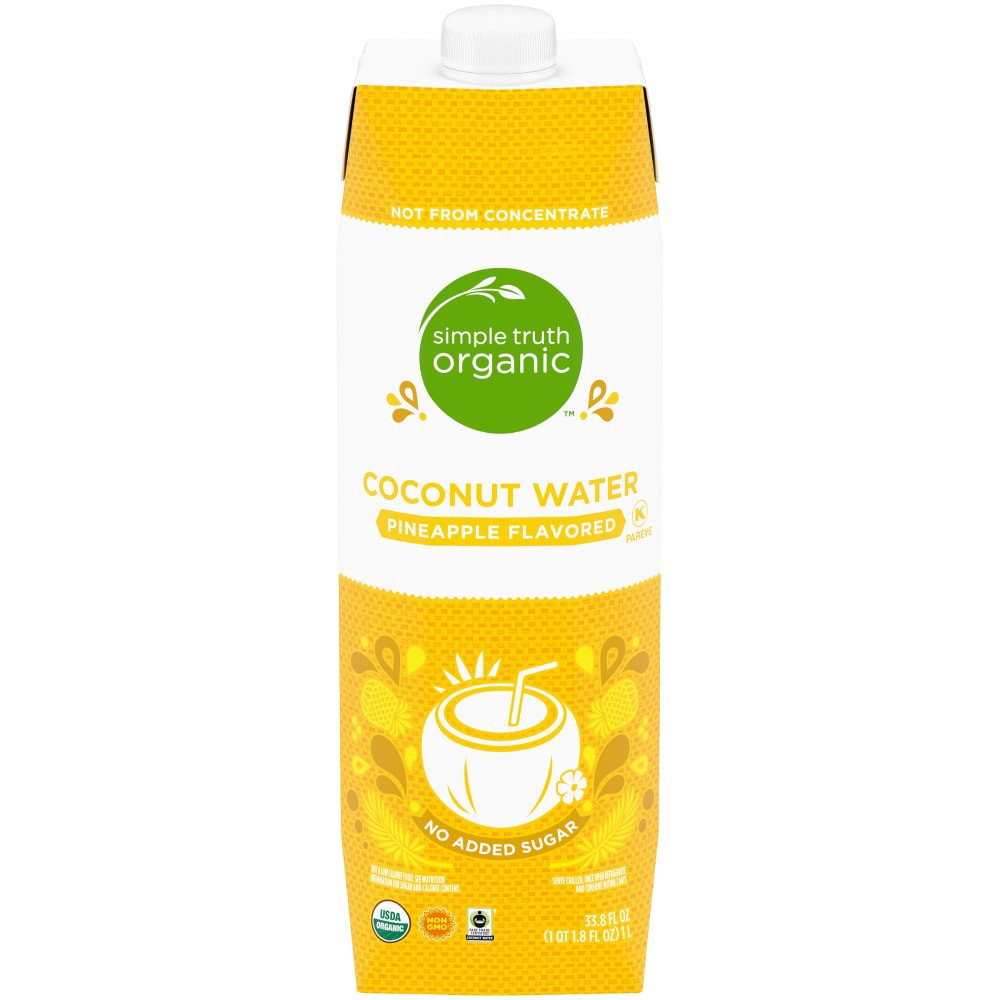 slide 1 of 4, Simple Truth Organic Pineapple Flavored Coconut Water - 33.8 fl oz, 33.8 fl oz