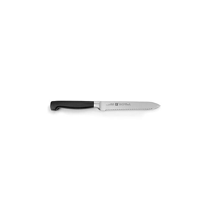 slide 1 of 1, Zwilling Four Star Serrated Utility Knife, 5 in