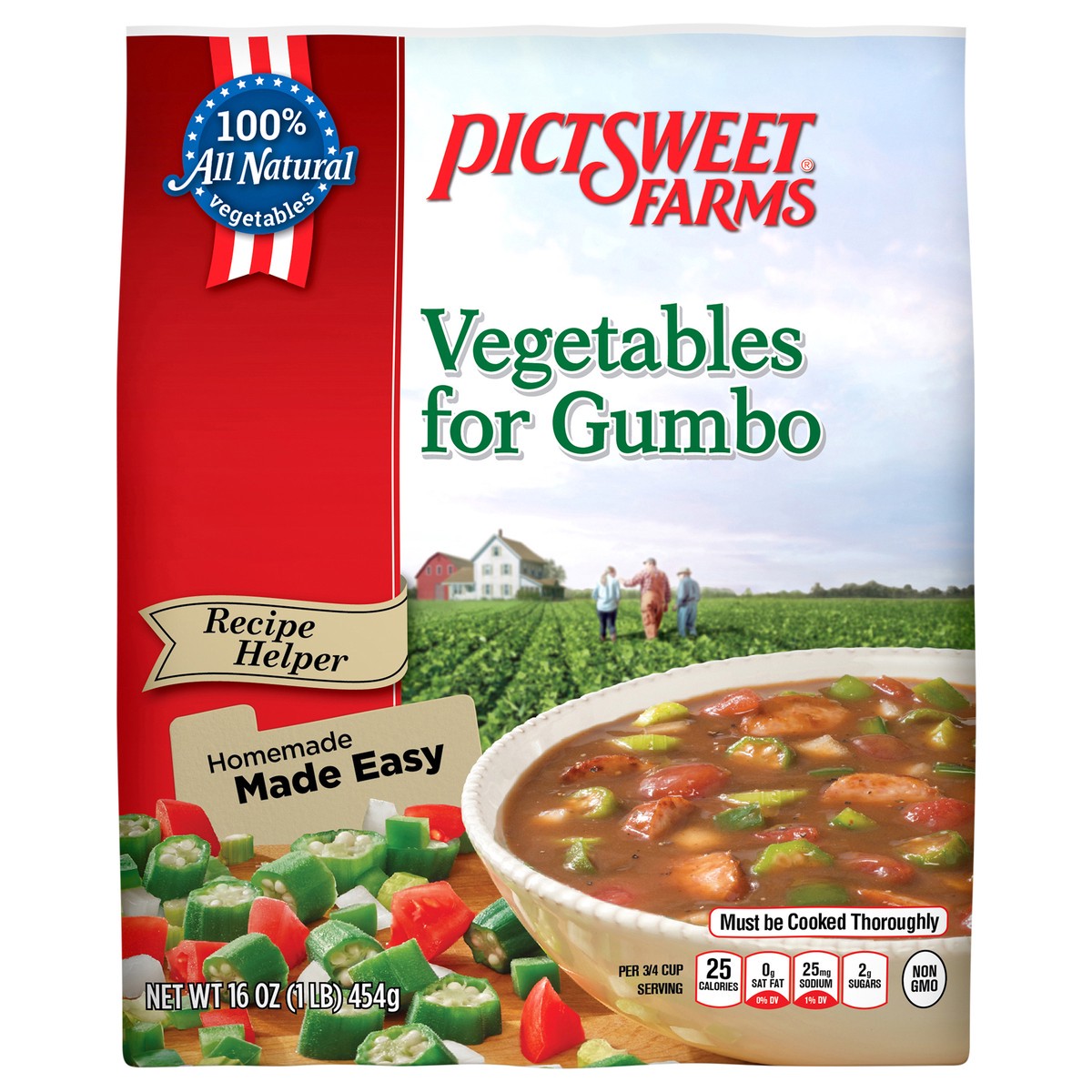 slide 1 of 3, PictSweet Vegetables for Gumbo, 16 oz