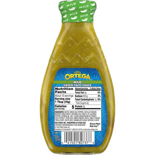 slide 5 of 5, Ortega Green Taco Sauce, 8 oz