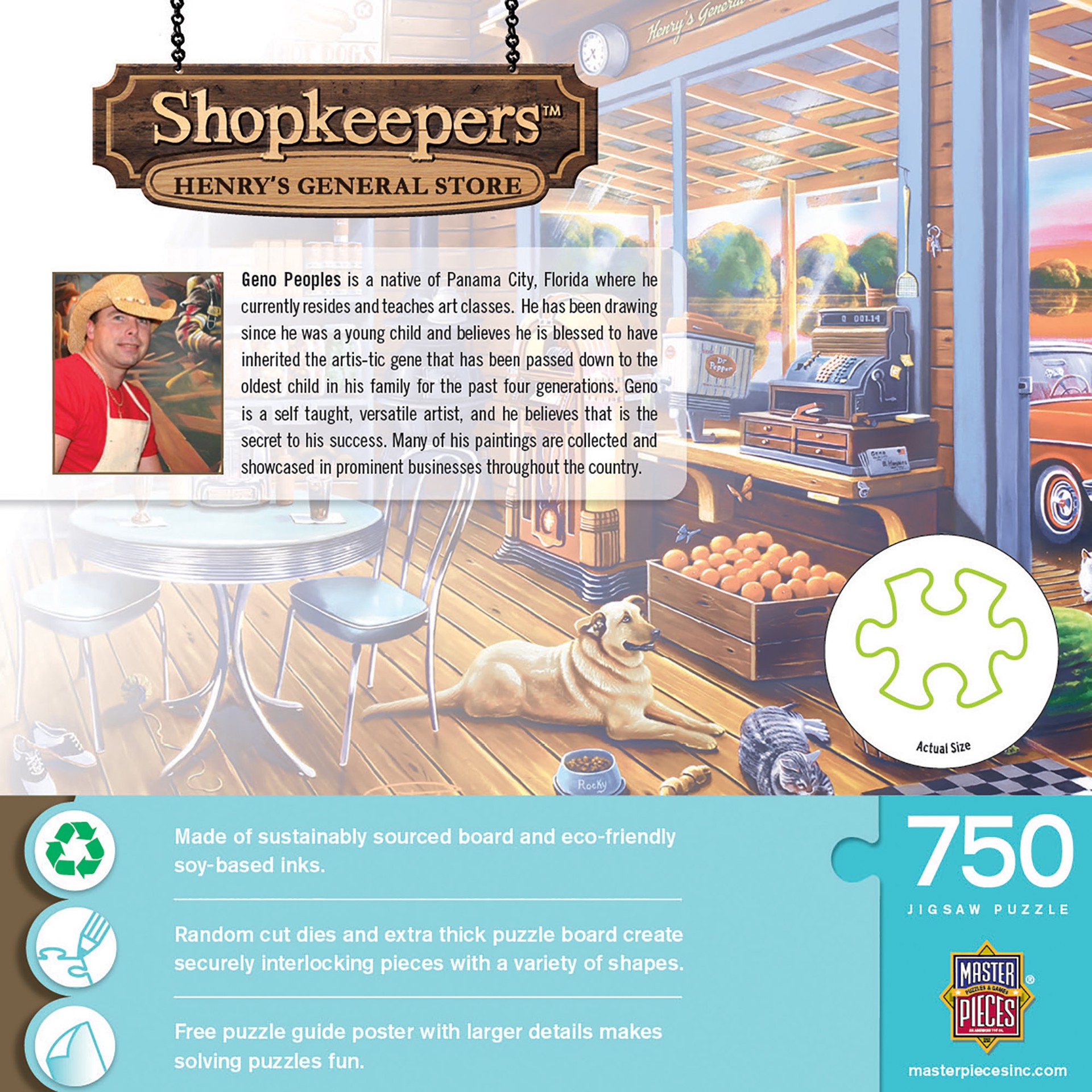 slide 5 of 6, Masterpieces Shopkeepers - Henry's General Store 750 Piece Puzzle, 750 ct