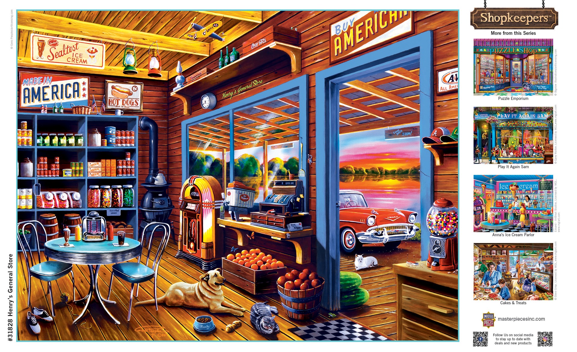 slide 3 of 6, Masterpieces Shopkeepers - Henry's General Store 750 Piece Puzzle, 750 ct