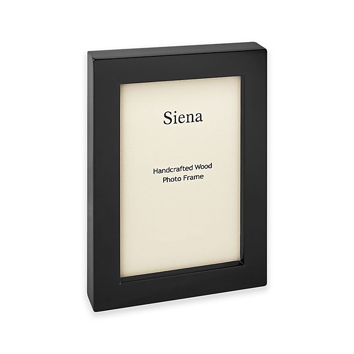 slide 1 of 1, Siena Piano Finish Wood Picture Frame - Black, 4 in x 6 in