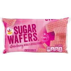 Giant Strawberry Sugar Wafer Cookies
