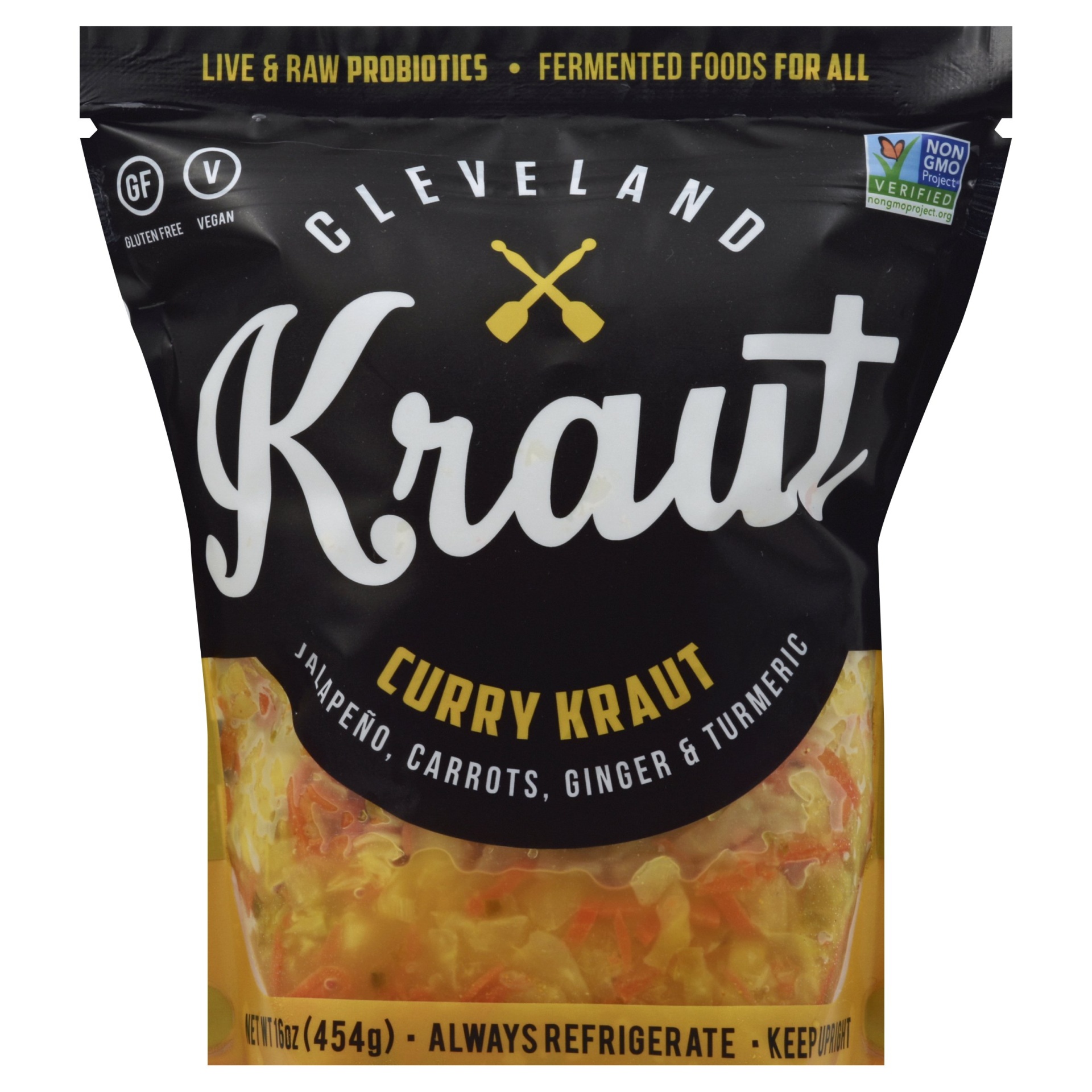 slide 1 of 1, Cleveland Kraut Curry Kraut, 16 oz