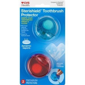 slide 1 of 1, CVS Health Sterishield Toothbrush Protector, 2 Ct, 1 ct