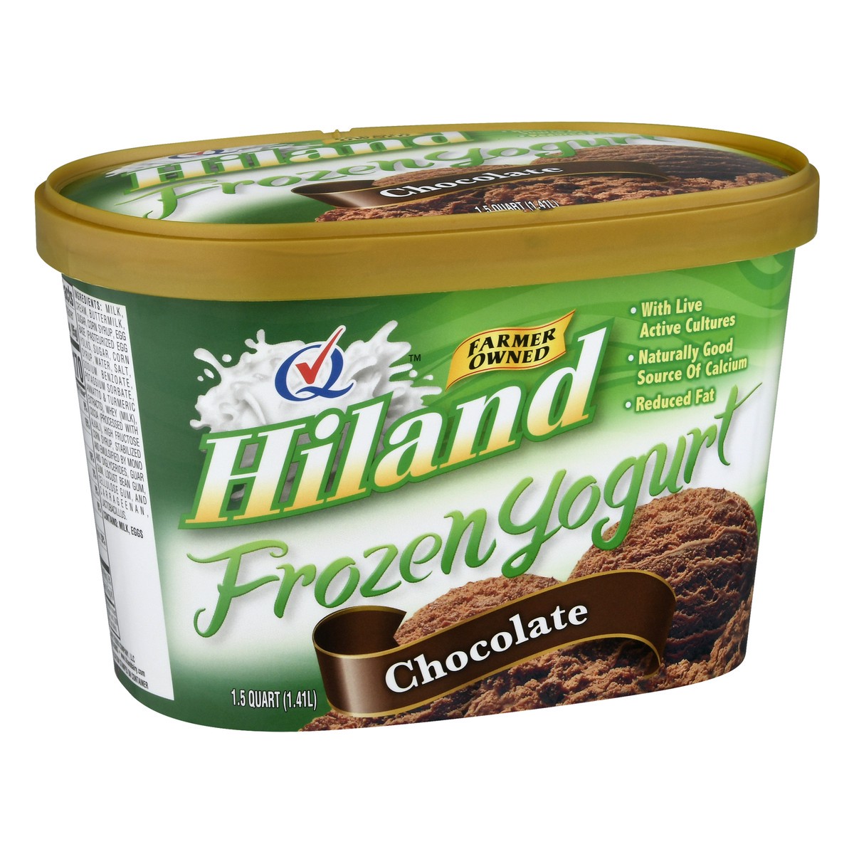 slide 6 of 13, Hiland Dairy Chocolate Frozen Yogurt 1.5 qt, 1.5 qt