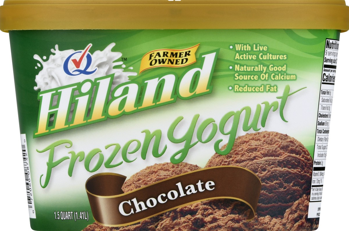 slide 11 of 13, Hiland Dairy Chocolate Frozen Yogurt 1.5 qt, 1.5 qt