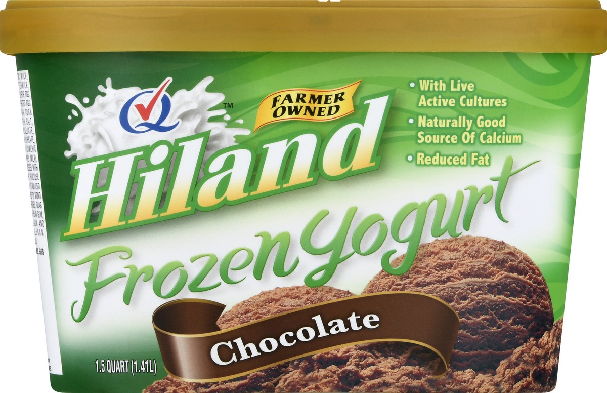 slide 1 of 13, Hiland Dairy Chocolate Frozen Yogurt 1.5 qt, 1.5 qt